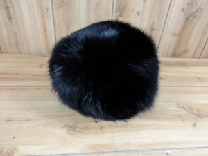 Dena Genuine Brown Fox Fur Hat Russian Cossack Lined Finland VTG - Picture 1 of 14