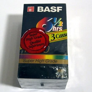 Set of 3 New BASF VHS Tapes 6.5 Hours Super High Grade - Picture 1 of 3