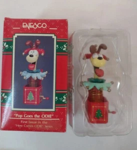 Adorno de Navidad Odie Garfield 1º en Serie Caja Original 1991 Usado en Excelente Condición - Imagen 1 de 8