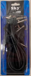 New SKY LL-30 - Right Angle Instrument Patch Cables 1 Ft - Guitar, Keys - 6 Pack - Picture 1 of 3