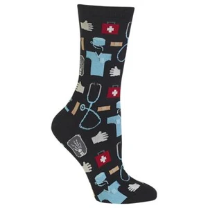 Hot Sox - MEDICAL (Black) - 1 Pair Women's Socks (Size 9-11) - HS-00262 - Picture 1 of 1