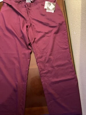 Greys Anatomy By Barco Scrub Pants Extra Large  Regular Burgundy 4232 Pockets - Image 1 of 4