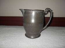 EARLY ANTIQUE PRIMITIVE PEWTER WATER PITCHER - MARKED PEWTER 3441