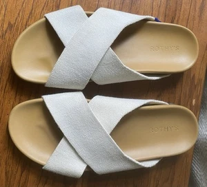 Sandalias Rothy's The Weekend Slide para mujer 9,5 avena correa cruzada zapatos - Imagen 1 de 3