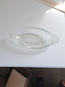 Vintage Clear Pressed Depression Glass Oval Candy Dish - Picture 1 of 6