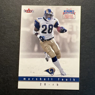 2004 National Trading Card Day - Marshall Faulk #6 Fleer - Image 1 of 2