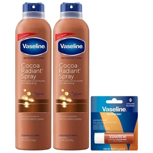 Vaseline Cocoa Radiant Spray 2-Pack for Dry Skin + Lip Therapy... - Picture 1 of 6
