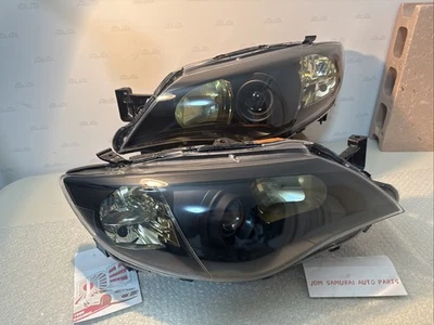 08-14 Subaru Impreza WRX STI HID Headlights Inner Black  Gold OEM Custom Painted - Image 1 of 4