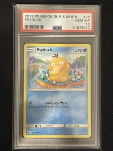 Pokemon - Psyduck 28/149 Sun & Moon English 2017 Common PSA 10 Gem Mint - Picture 1 of 2