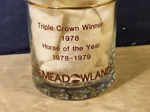 Rocks Glass Triple Crown Winner 1978 Affirmed Horse Racing - Picture 1 of 3