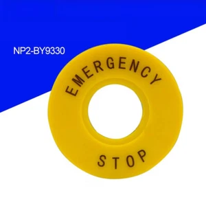 Señal de parada de emergencia de 22 mm círculo de advertencia marca de etiqueta interruptor accesorio nuevo - Imagen 1 de 5