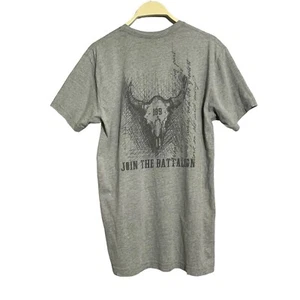 Next Level Join Battalion Tshirt Men Size S Carabao Buffalo Head Military Army - Picture 1 of 10