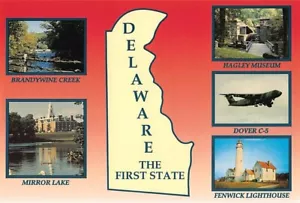 Postal DE: Delaware el primer estado, multivista, 4x6, sin publicar - Imagen 1 de 2