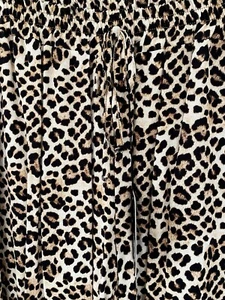 Hose Weit Palazzo Weite Hose Animal Print Leoparden Muster Neu - Bild 1 von 3