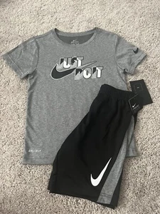boys nike short set size 7 - Picture 1 of 3