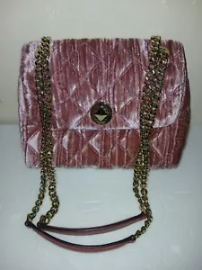 Kate Spade Natalia Small Flap Chain Shoulder Bag Crossbody Mauve And Gold** - Picture 1 of 14