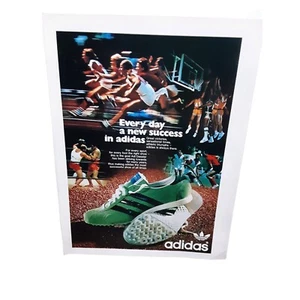 1972 Adidas Green Track Shoes Original Print Ad Vintage - Picture 1 of 1
