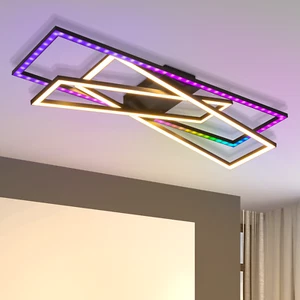 ZMH 36W LED+RGB Deckenleuchte 3 Rahmen 3D Dimmbar Deckenlampe Wohnzimmer - Bild 1 von 10