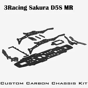 Chasis de carbono con kit de actualización de aluminio para 3RACING Sakura D5S MR 1:10 coche de deriva a radiocontrol - Imagen 1 de 12