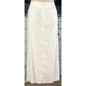 NWT New $138 Anthropologie Colette White Maxi Skirt Plus 3X - Picture 1 of 14