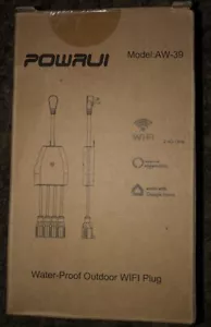 POWRUI AW-39 Outdoor Smart Plug 4-Outlet Extender Surge Remote Control Timer - Picture 1 of 4