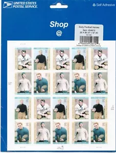 Scott #3811a (3808-3811) Early Football Heroes Full Sheet of 20 Stamps - Sealed - Picture 1 of 2