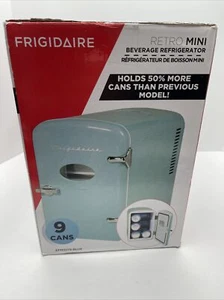 RETRO Mini Fridge 9 Can - Frigidaire Portable Blue EFMIS175 New In Box Fast Ship - Picture 1 of 3