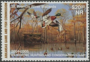 2004 Non-Resident Arkansas State Duck Stamp Mint Never Hinged. Original Gum - Picture 1 of 1