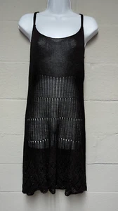 Vestido sin Mangas UNITED COLORS OF BENETTON Negro Crochet Talla L Slinky Y2K - Imagen 1 de 7