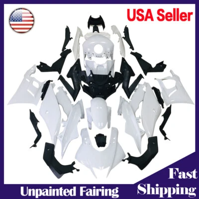 Unpainted White Fairing Kit For YAMAHA YZF R3 / R25 2019-2022 ABS Injection Body - Image 1 of 4