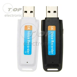 U-Disk Digital Audio Voice Recorder Pen USB charger Flash Drive Up 32GB TF SD - Picture 1 of 20