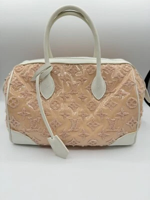 Louis Vuitton Monogram Speedy Round Bouclettes Leather Pink Boston Bag - Image 1 of 4