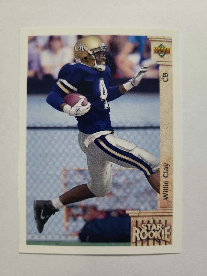 WILLIE CLAY 1992 UPPER DECK FOOTBALL CARD # 7 E7773 - Image 1 of 1