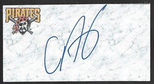 Carlos Paulino ( C MINORS 2008-17 ) PIT FLA  SIGNED AUTOGRAPH AUTO 3x5 INDEX COA