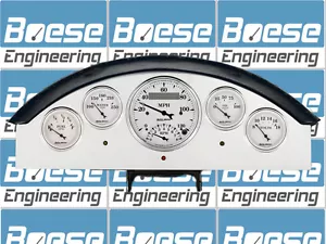 1957 Ford Fairlane Gauge Adapter Panels w/ Auto Meter Old Tyme White - Picture 1 of 3
