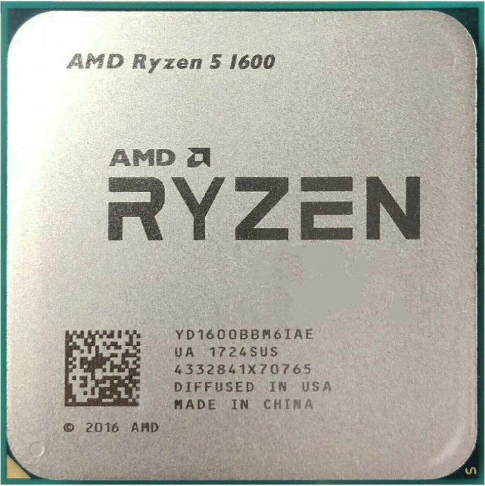 AMD Ryzen 5 1600 R5-1600 6-Core 3.2-3.6 GHz Socket AM4 65W Desktop CPU Processor - Image 1 of 1