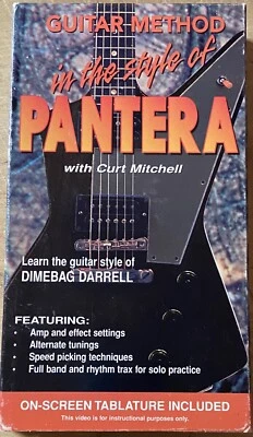 Guitar Method In The Style Of Pantera (VHS, 1999, MVP) Technique - Image 1 of 3