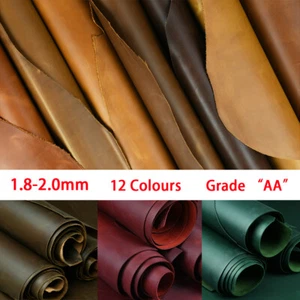 Genuine Crazy Horse Italian Leather Cowhide Craft Piece Top Grain 1.8-2mm - Picture 1 of 67