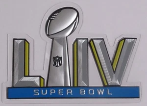 Super Bowl 54 LIV S.F. PLÁSTICO TRANSPARENTE OFICIAL Parche de camiseta 49ers vs Chiefs - Imagen 1 de 1