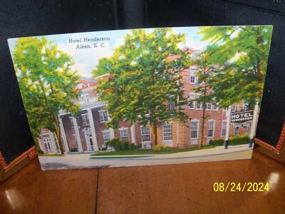 1930-40s Hotel Henderson Aiken's only fireproof hotel Aiken SC S Carolina - Image 1 of 2