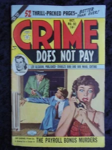 CRIME DOES NOT PAY #92 1950 LEV GLEASON PRE-CODE GOLDEN AGE CRIME - Bild 1 von 2