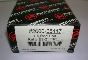 Tie Rod End ES2111RL w/ Nut Cotter Pin and Grease fitting AUTOPART INTERNATIONAL - Picture 1 of 3