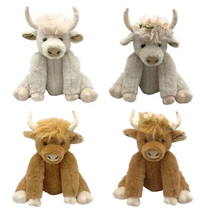 Hot Highland Cow Plush Doll Baby Stuffed Animal Soft Toys Scottish Cow Doll 10In - Picture 1 of 16