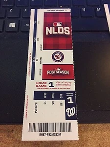 2016 WASHINGTON NATIONALS VS LA DODGERS NLDS SPIEL 1 TICKET STUB COREY SEAGER HR - Bild 1 von 1