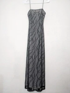 Vintage Rampage Maxi Dress Mesh Overlay Size M Y2K 90s Fairy Goth Whimsigoth - Picture 1 of 6