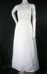 EDEN BRIDAL WEDDING GOWN SIZE 4 A LINE FULL LENGTH WHITE STRAPLESS BEACH  - Picture 1 of 5