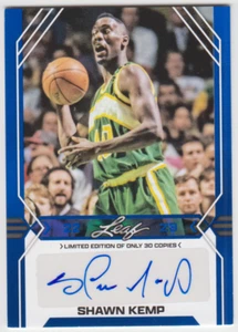 2022 Leaf Basketball Shawn Kemp Blue Auto Limited Edition of Only 30 Copies - Picture 1 of 2