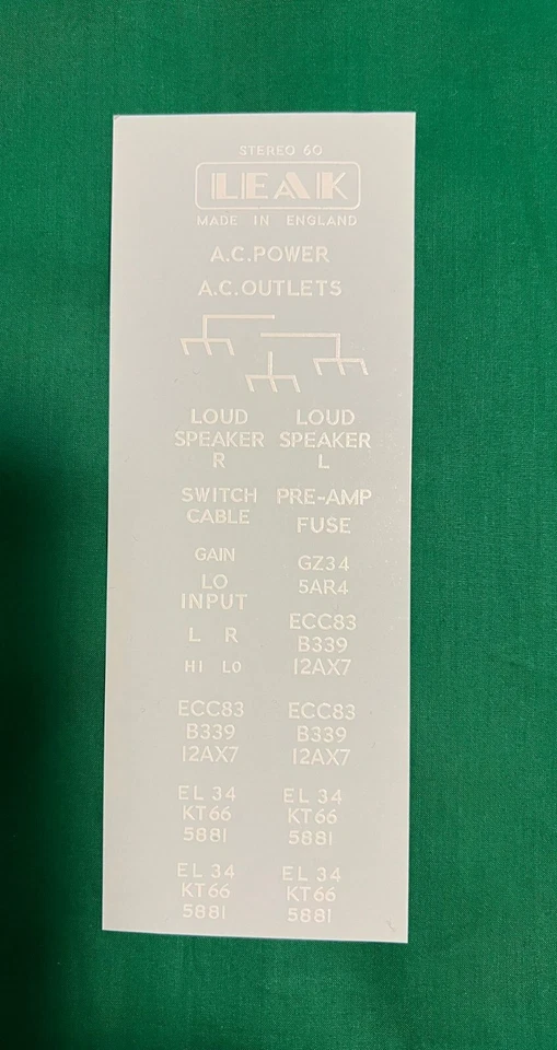 LEAK  STEREO 60 decals white - 1 kit - Immagine 1 di 1