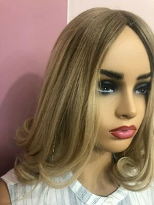 Malky European Multidirectional Hair Kosher Wig Sheitel Ashy Blond 10/16/24 S - Bild 1 von 7