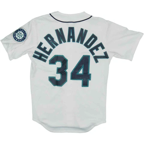 Seattle Mariners Felix Hernandez Stitched Sewn Authentic Majestic MLB Jersey S Cover
